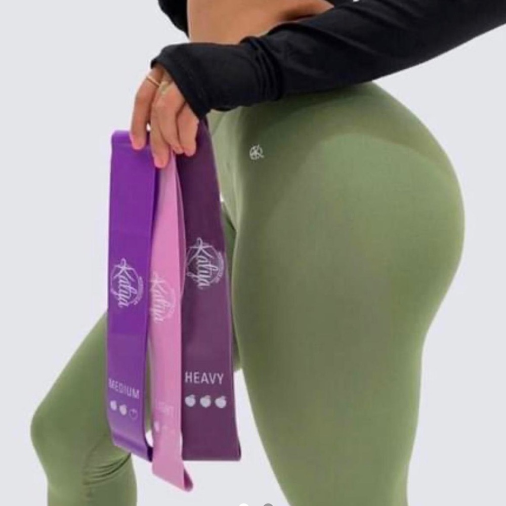 Workouts by Katya booty bands with mesh bag